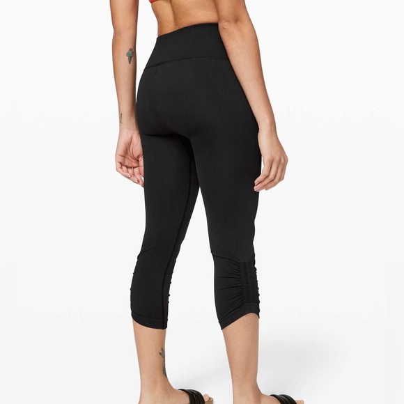 Lululemon Ebb To Street Crop 21" Brown Sz 4 - Picture 3 of 12